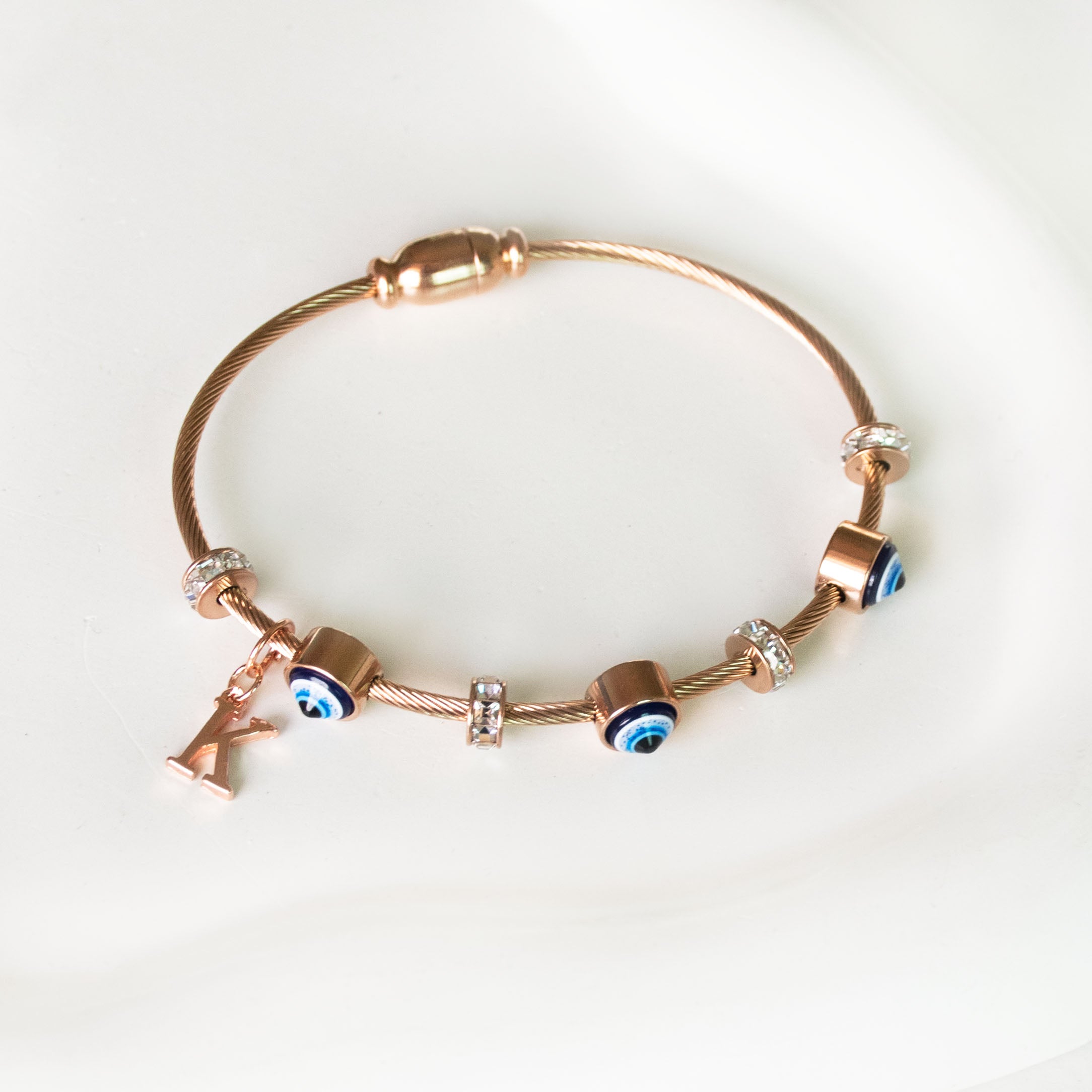Classic Evil Eye With Personalized Initial