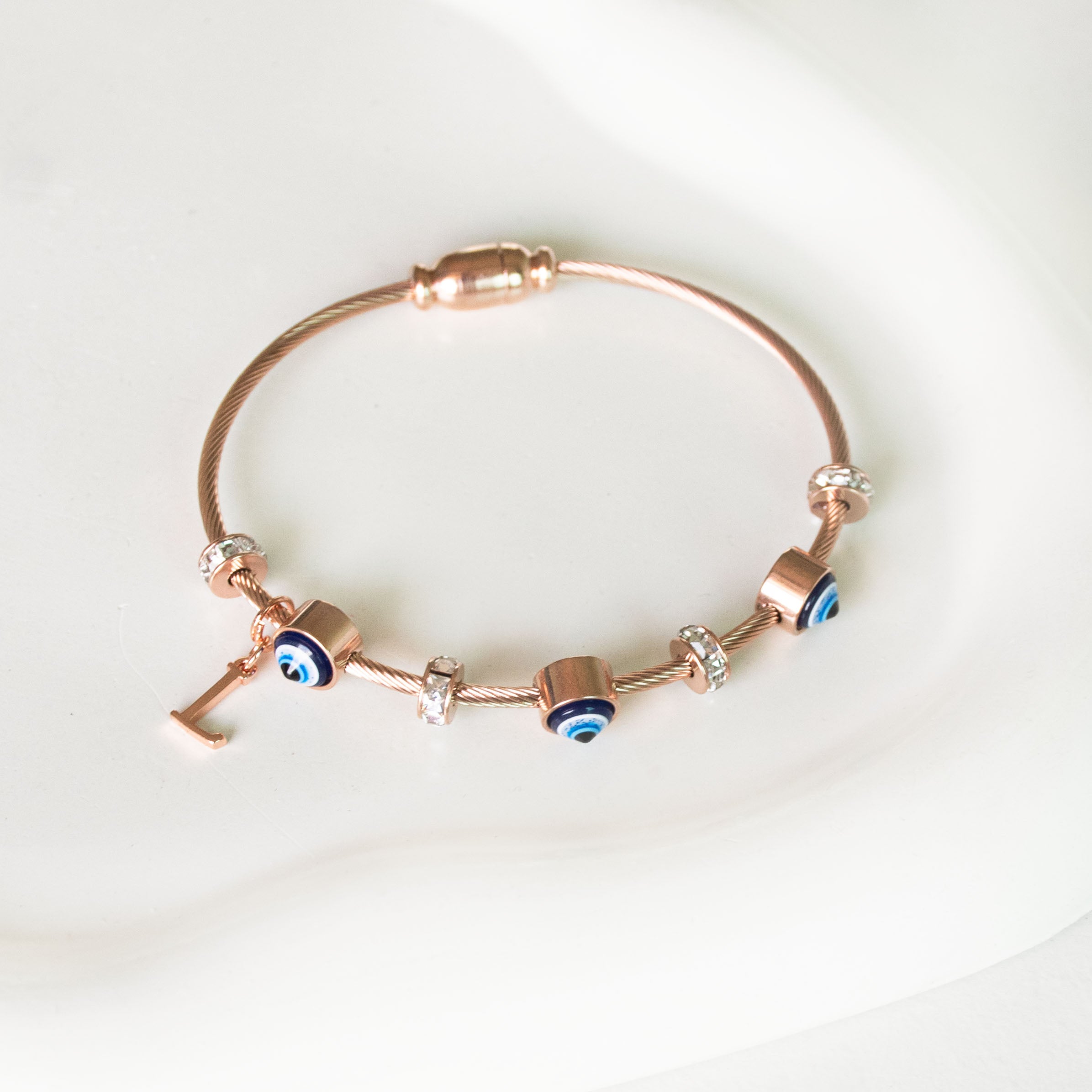 Classic Evil Eye With Personalized Initial