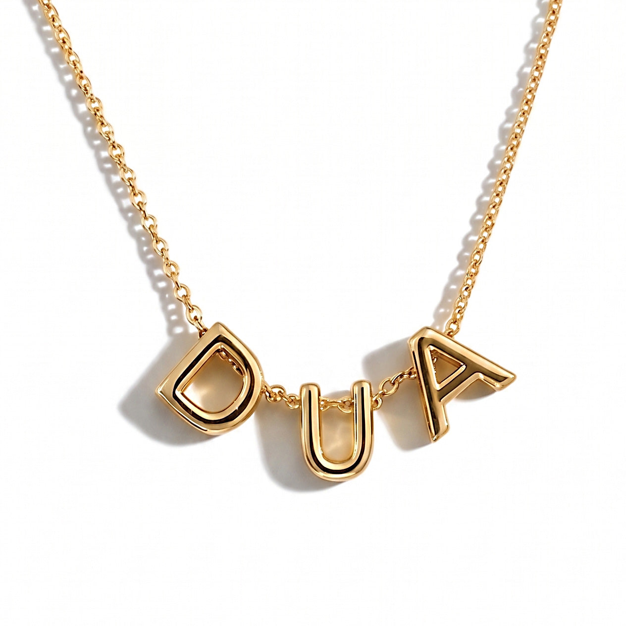 DIY Golden Letter Necklace | Anti-Tarnish | Adjustable