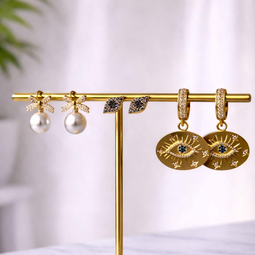 Oracle Evil Eye Earring Stack