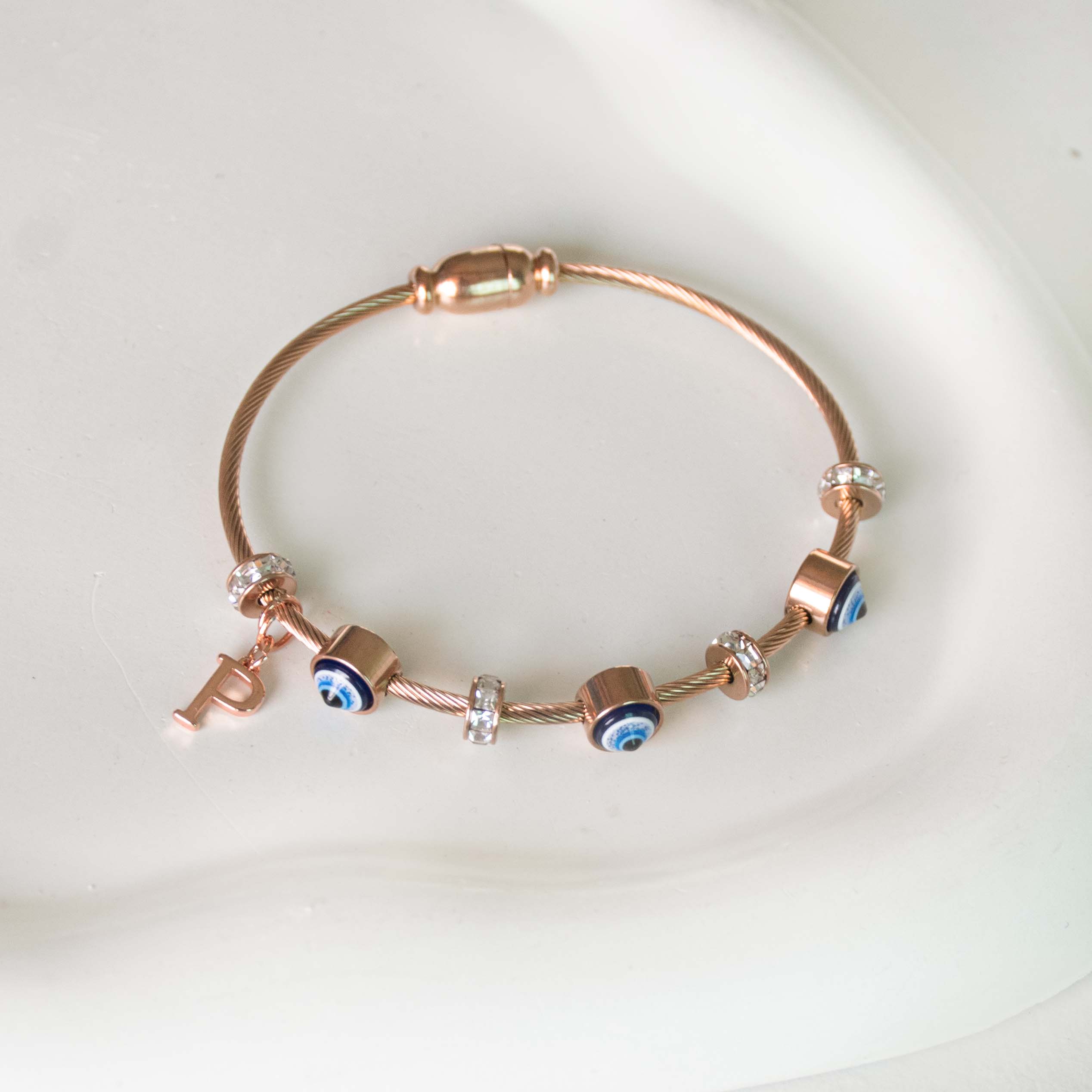 Classic Evil Eye With Personalized Initial