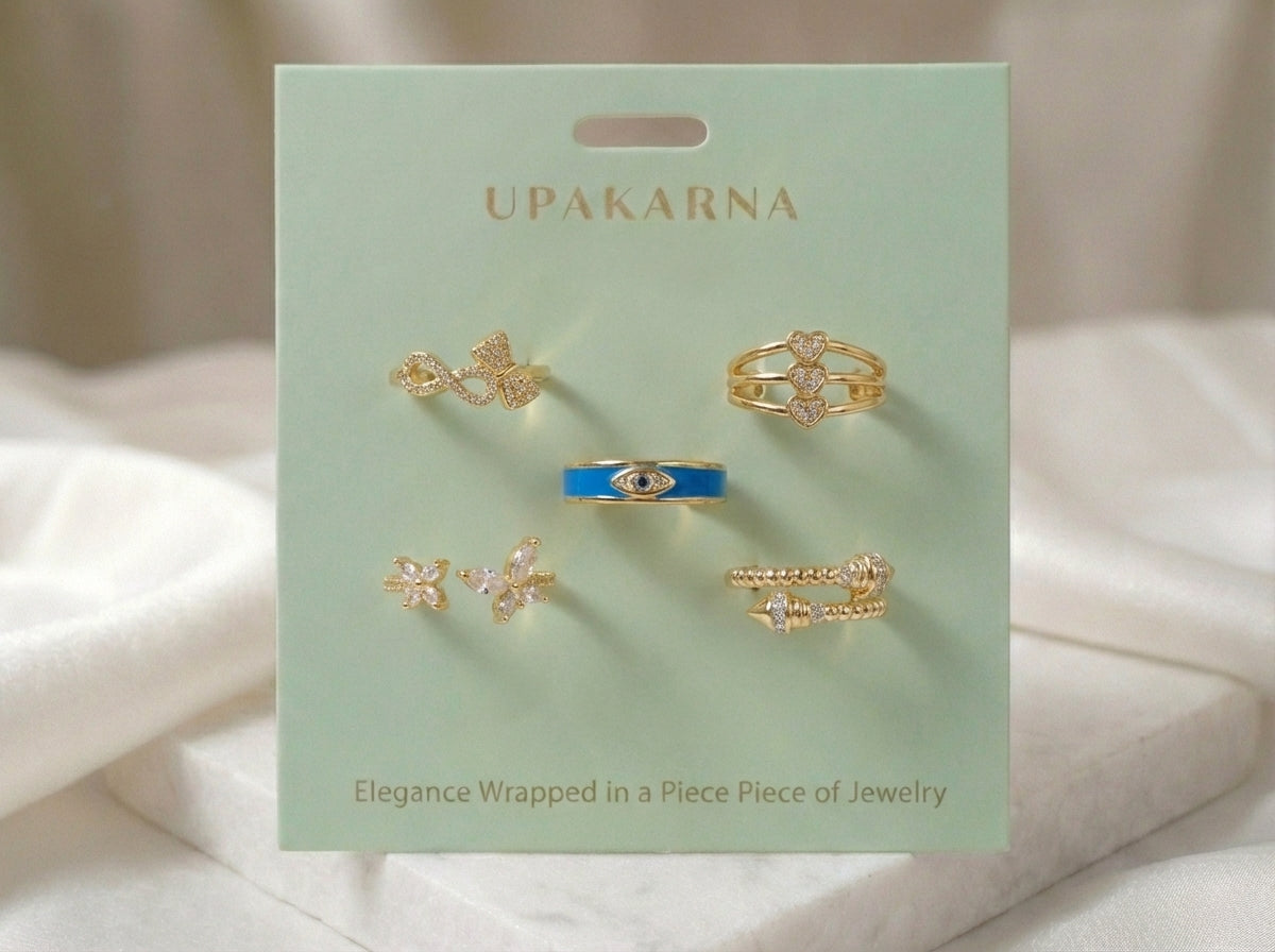 Golden Whimsy Ring Stack