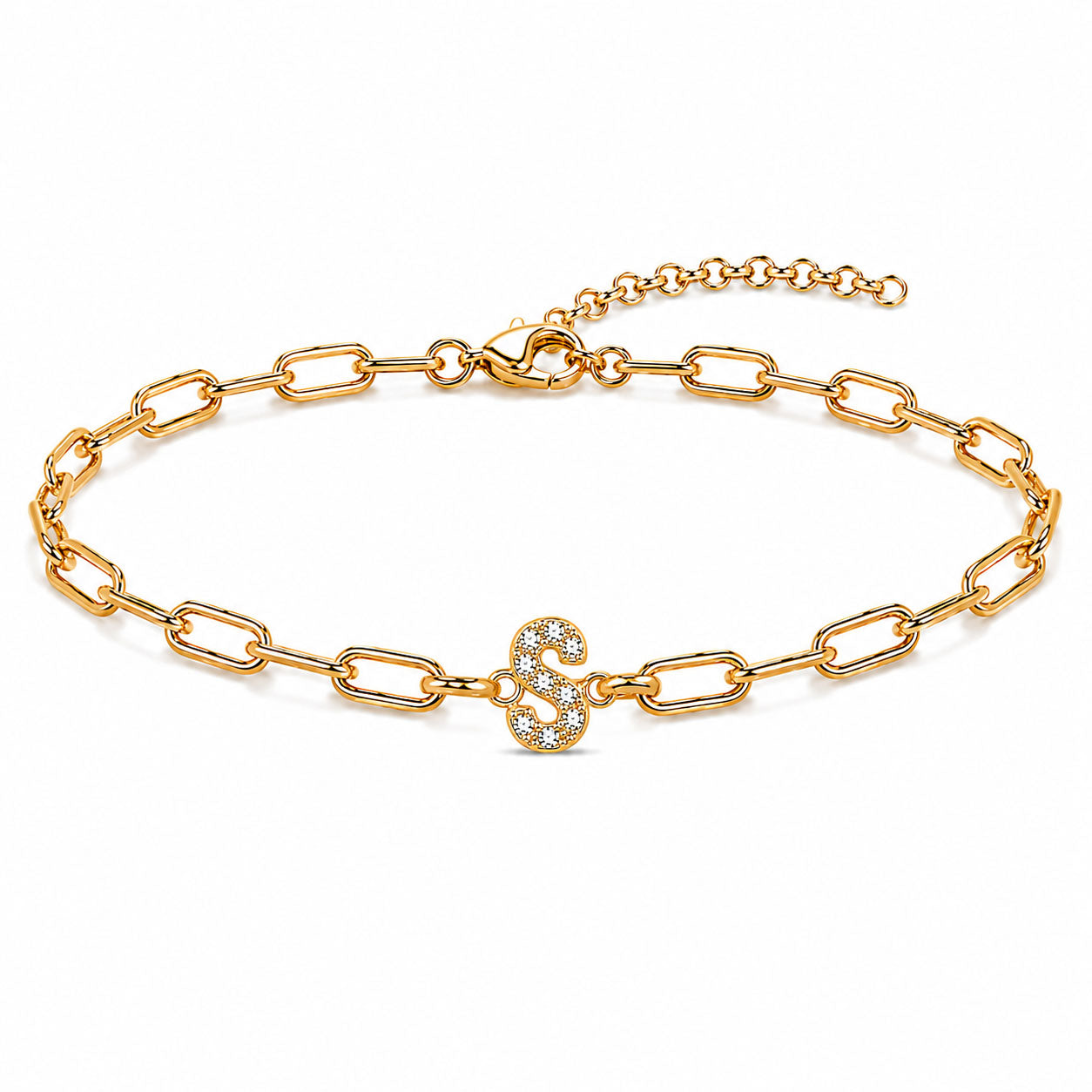 Initial Link Bracelet