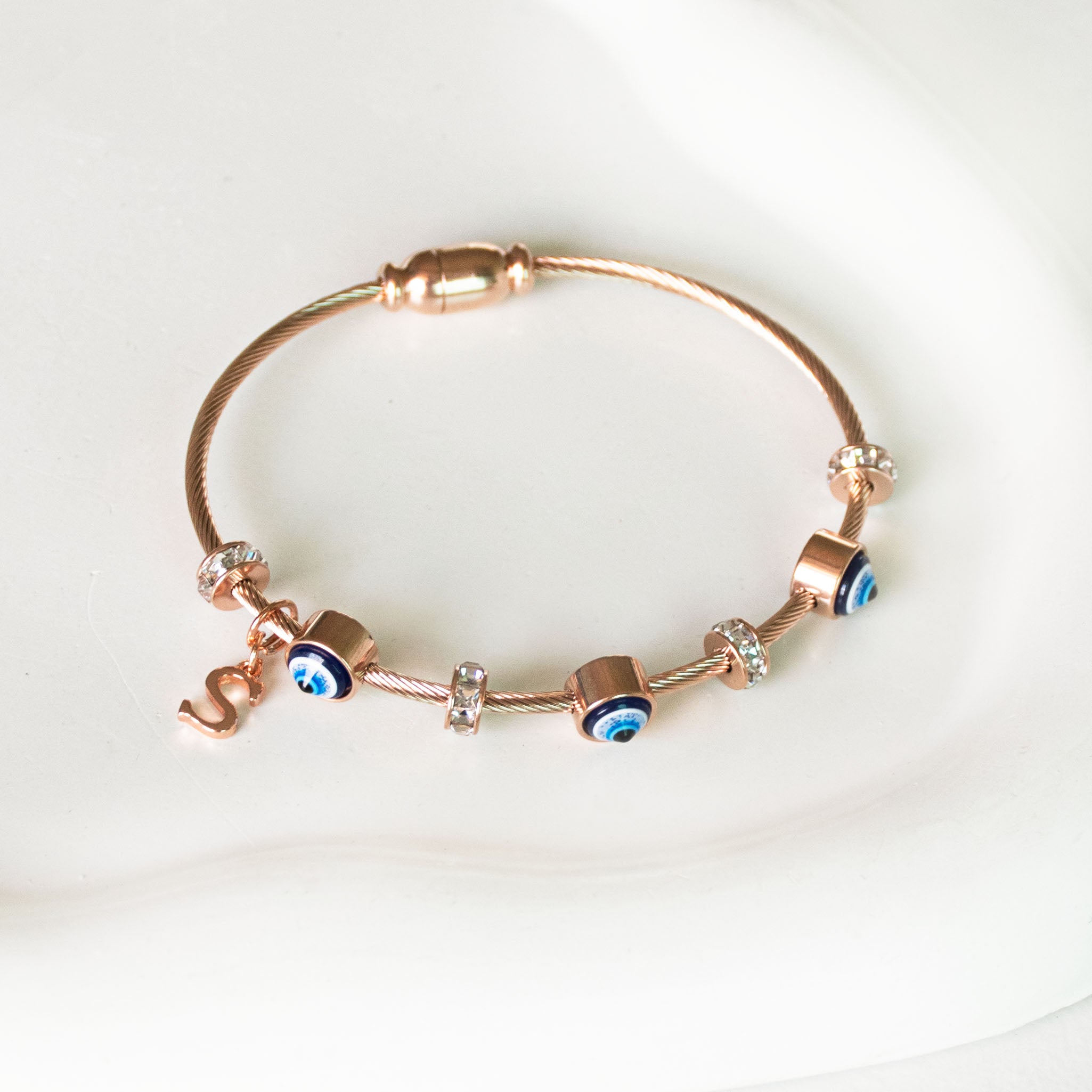 Classic Evil Eye With Personalized Initial