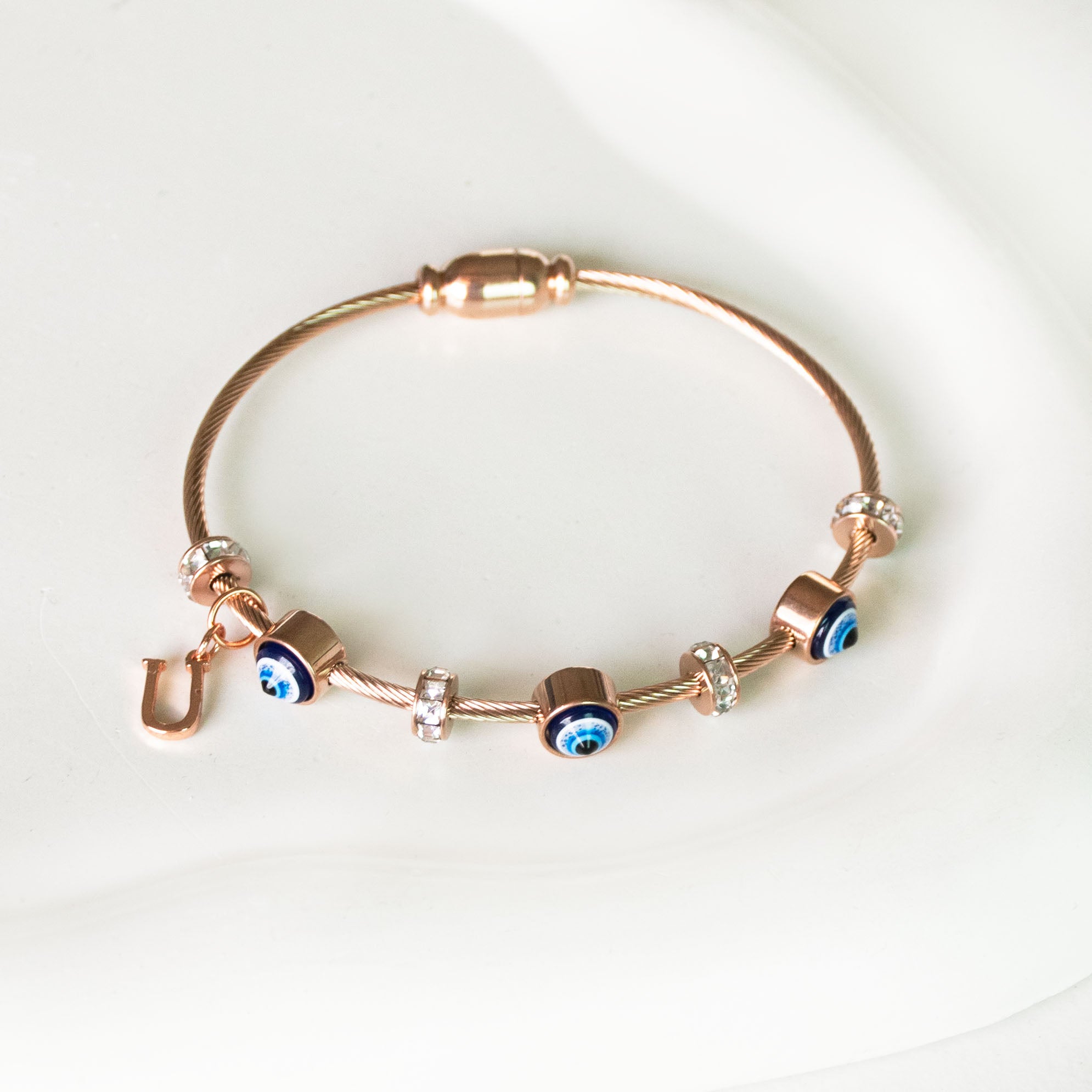 Classic Evil Eye With Personalized Initial