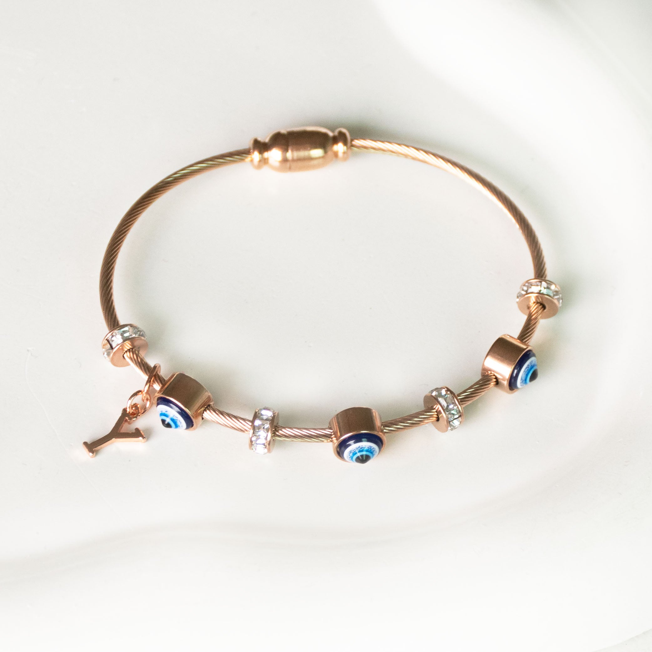 Classic Evil Eye With Personalized Initial