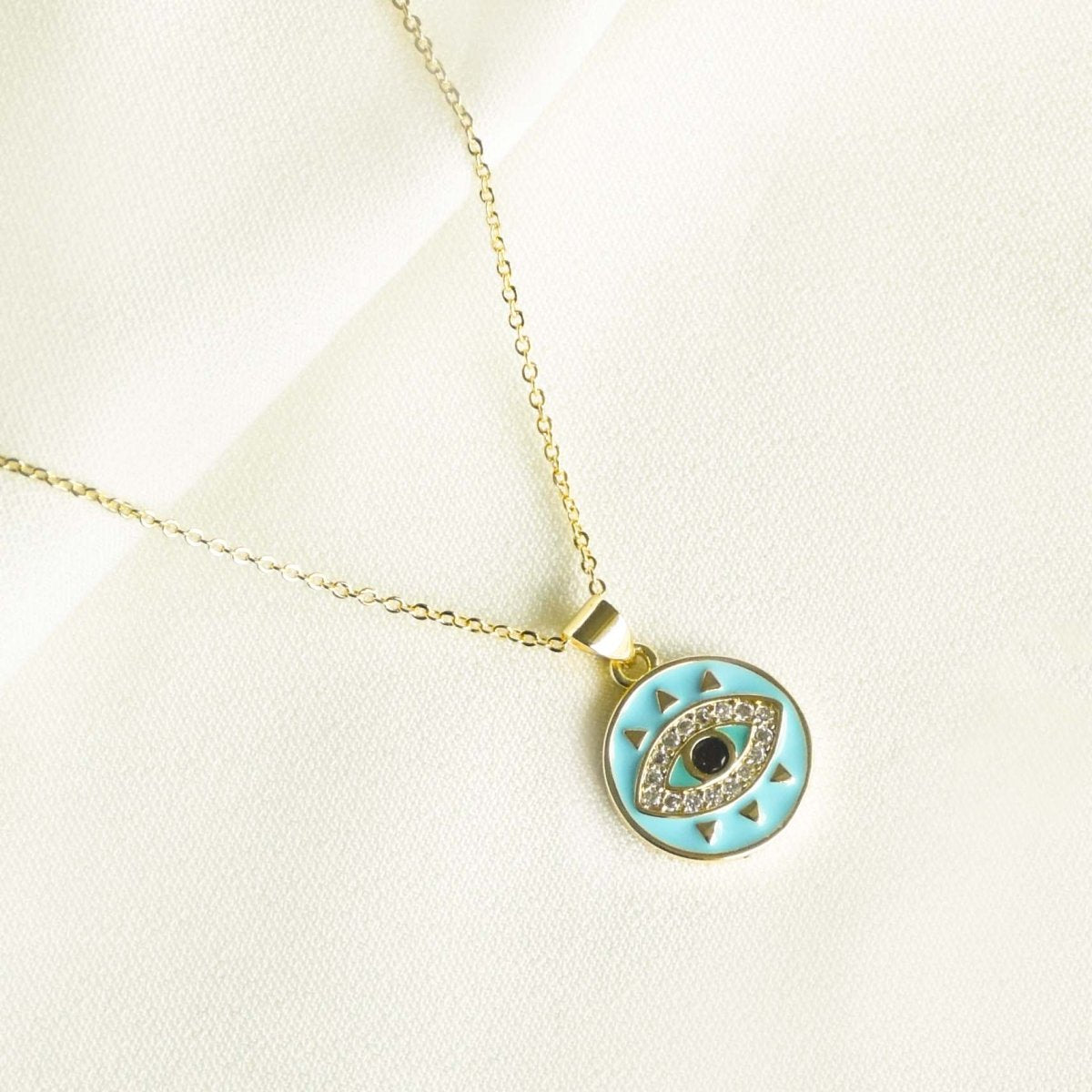 Blue Evil Eye Sequence Pendant - Upakarnaproduct_type