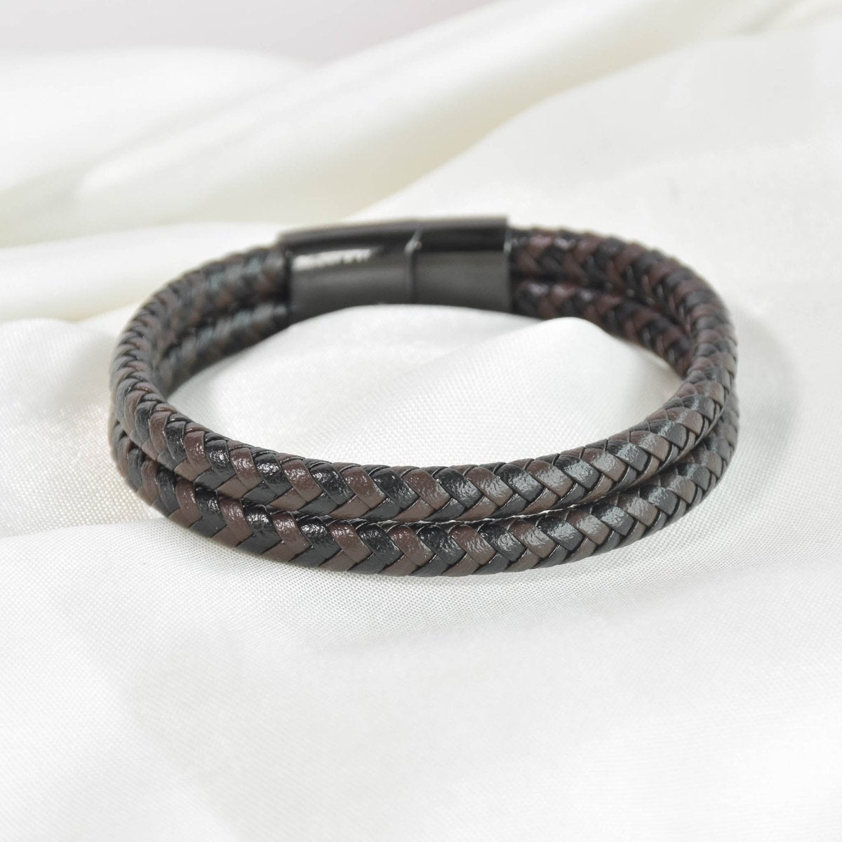 Braided Dual - Tone Men Bracelet - Upakarnaproduct_type