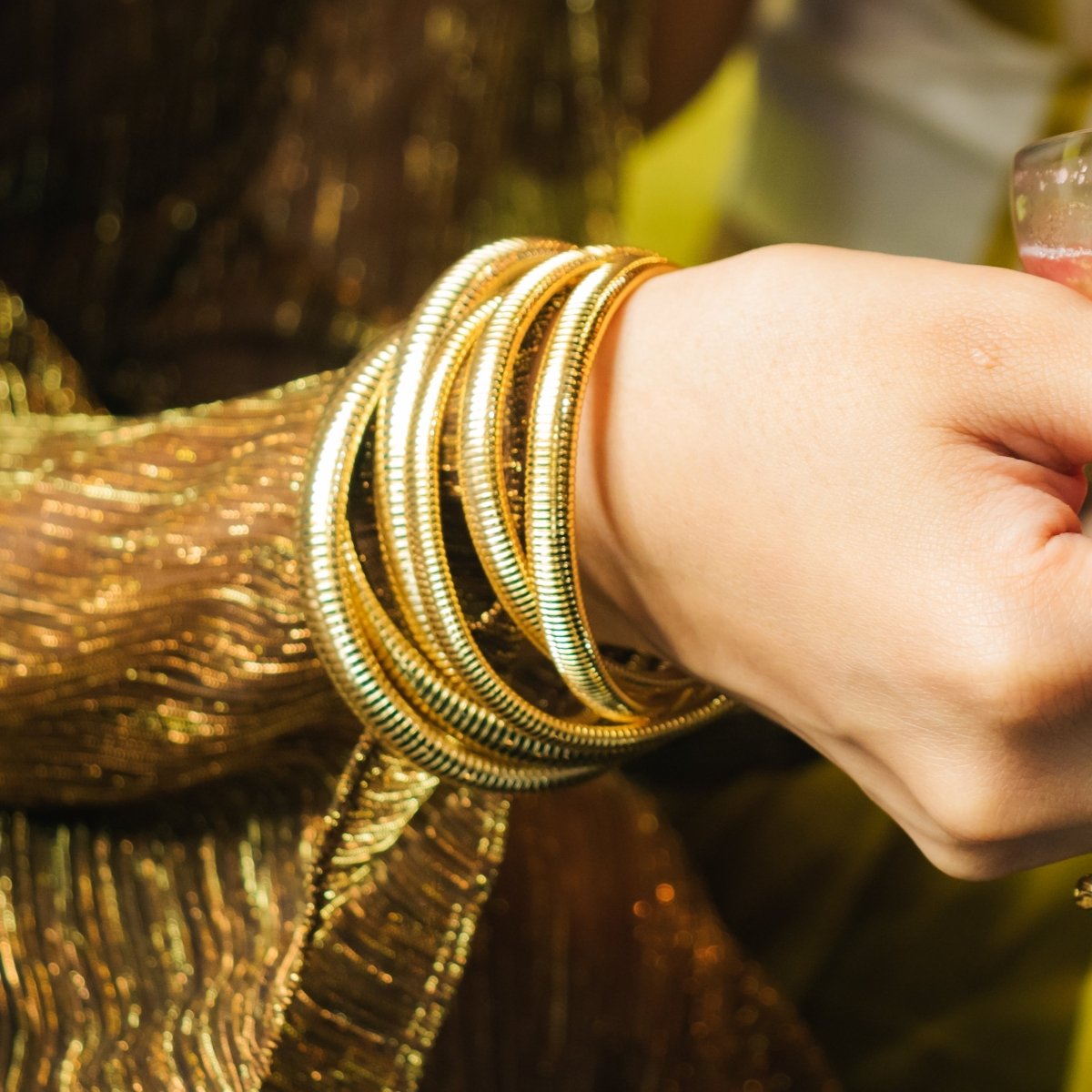 Chunky Layered Twisted Bangle - Upakarnaproduct_type