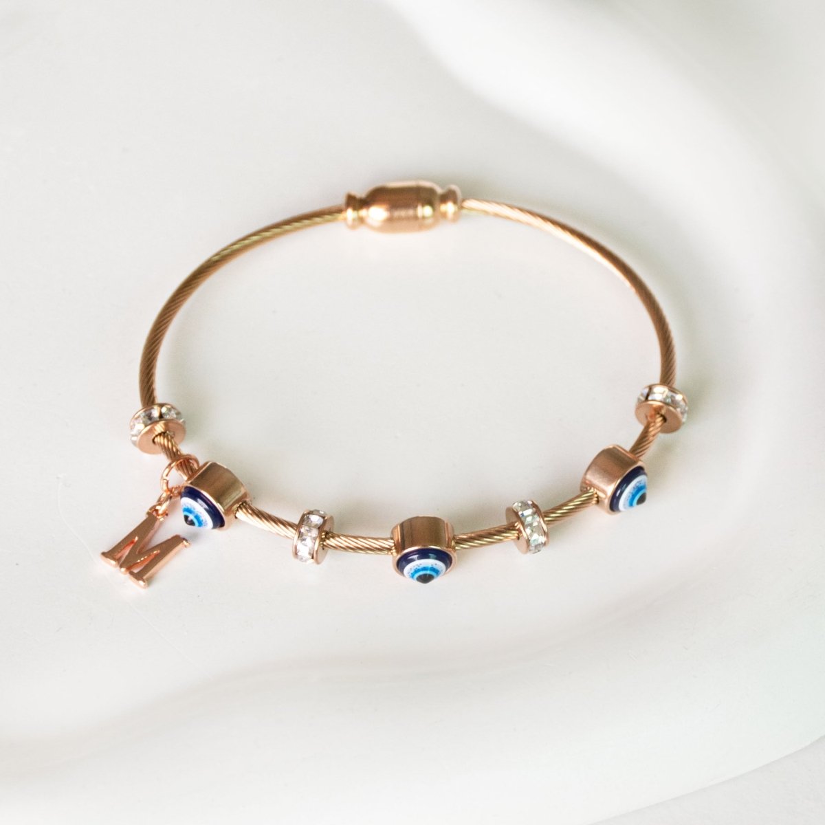 Classic Evil Eye With Personalized Initial - Upakarnaproduct_type