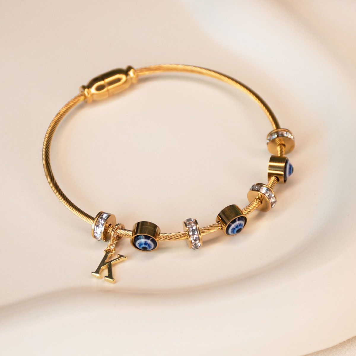 Classic Evil Eye With Personalized Initial - Upakarnaproduct_type