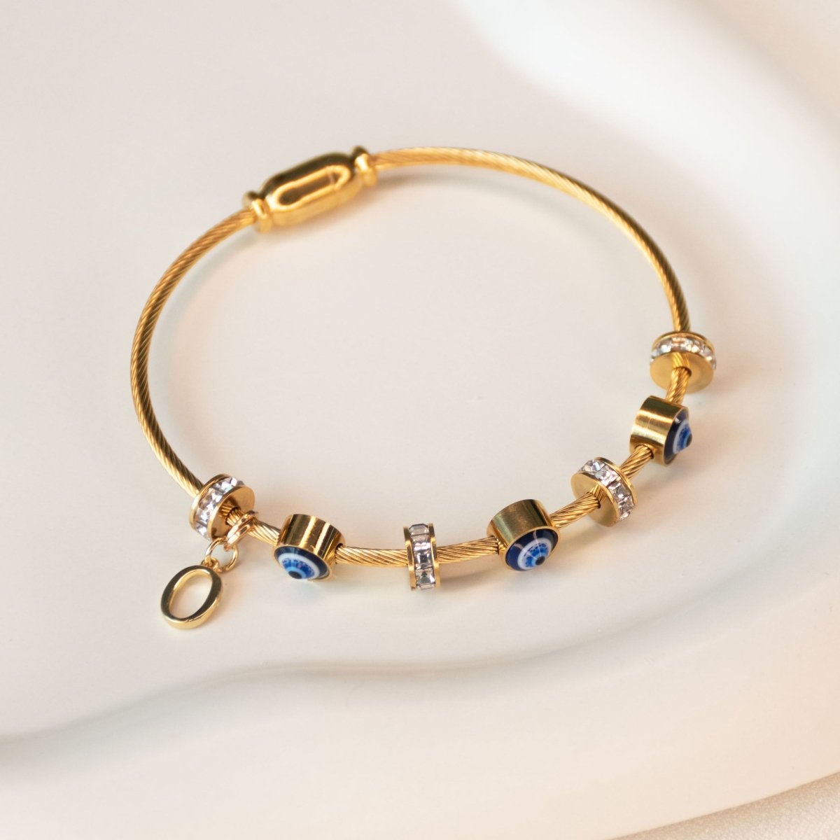 Classic Evil Eye With Personalized Initial - Upakarnaproduct_type