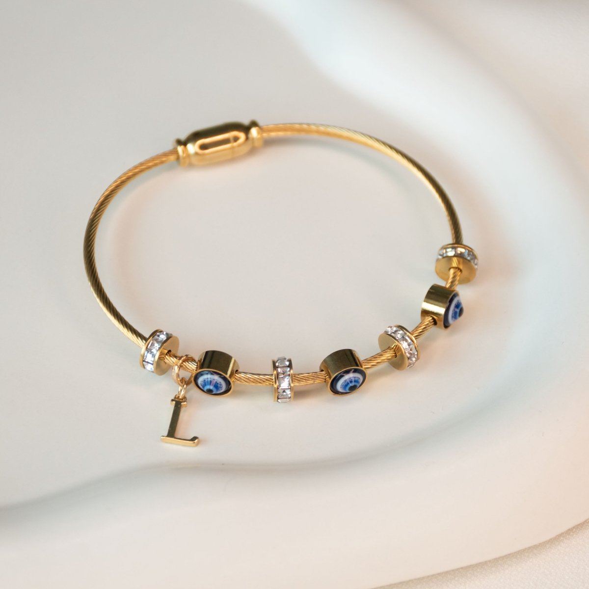 Classic Evil Eye With Personalized Initial - Upakarnaproduct_type