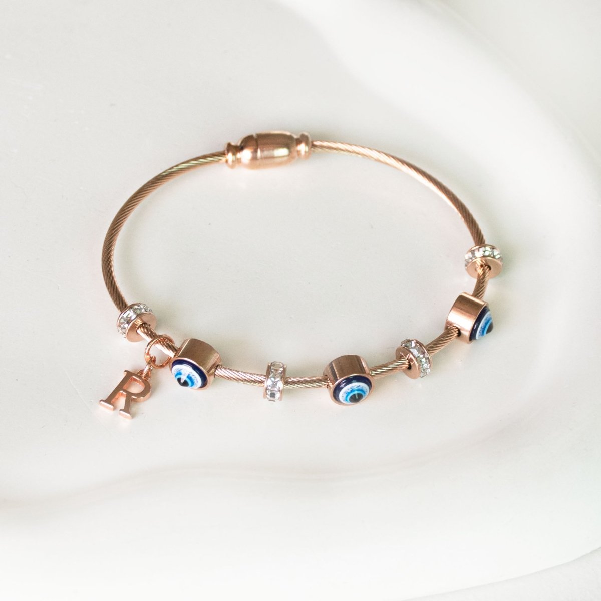 Classic Evil Eye With Personalized Initial - Upakarnaproduct_type