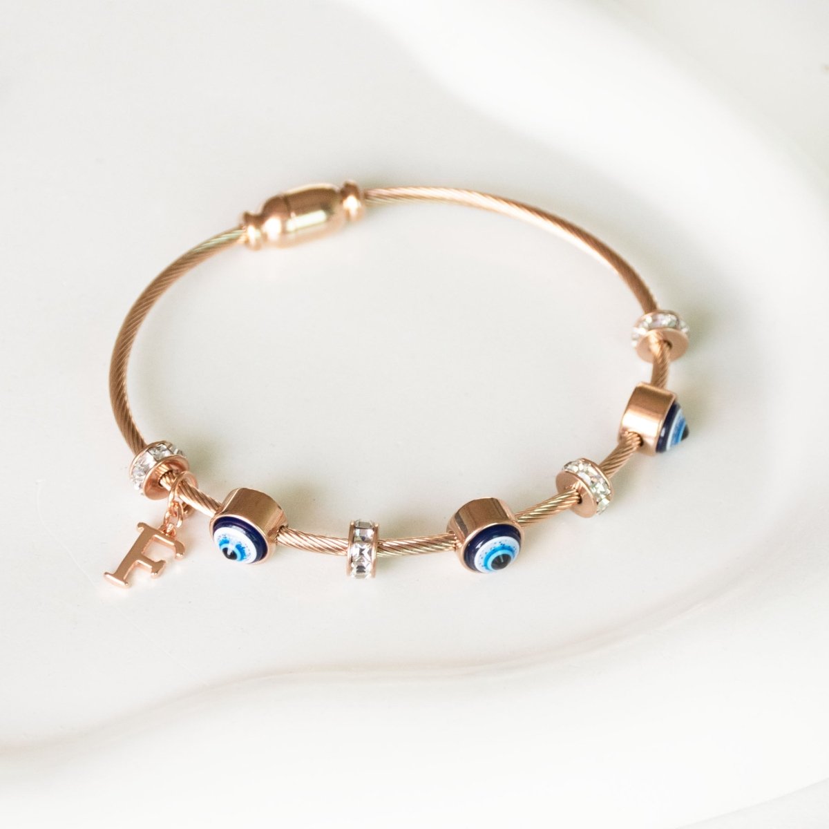 Classic Evil Eye With Personalized Initial - Upakarnaproduct_type
