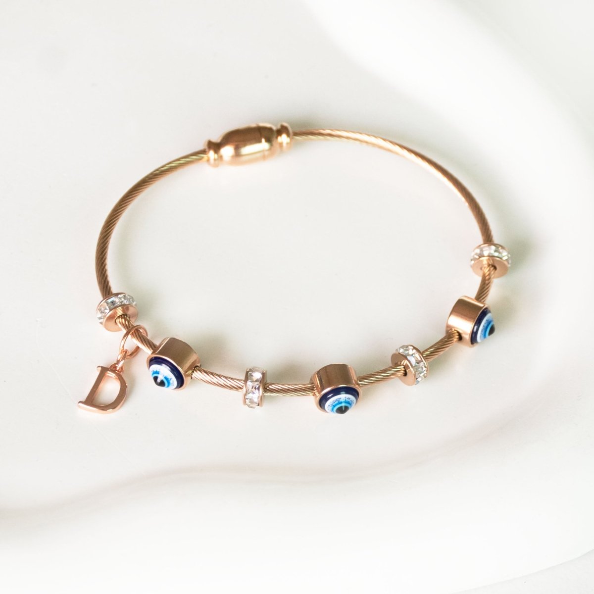 Classic Evil Eye With Personalized Initial - Upakarnaproduct_type