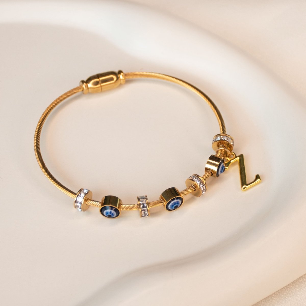 Classic Evil Eye With Personalized Initial - Upakarnaproduct_type
