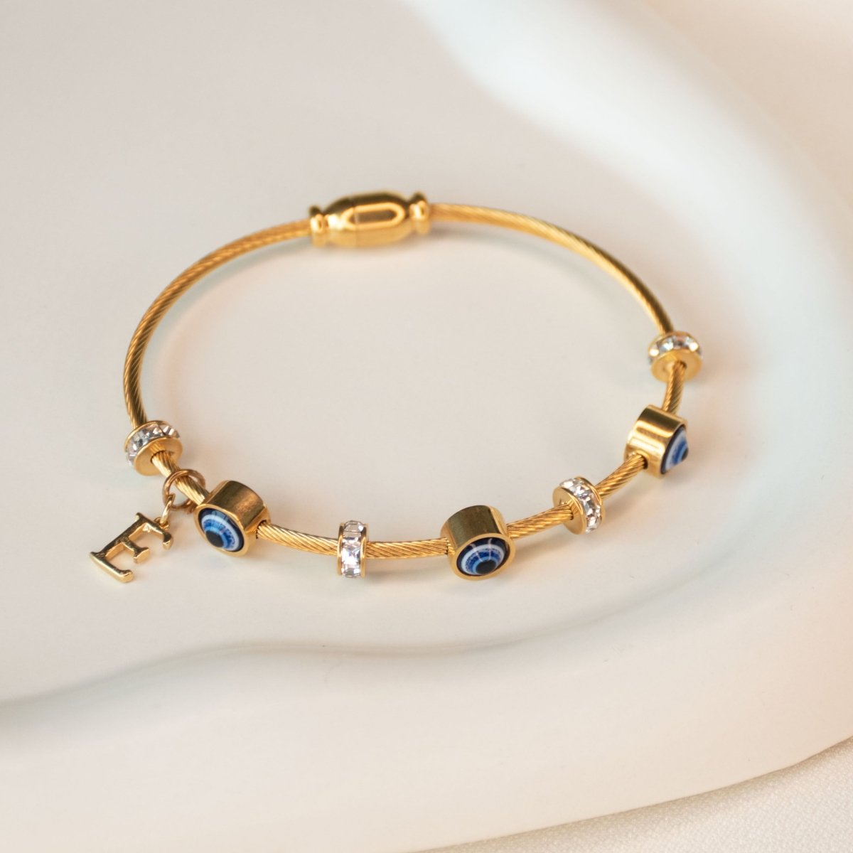 Classic Evil Eye With Personalized Initial - Upakarnaproduct_type