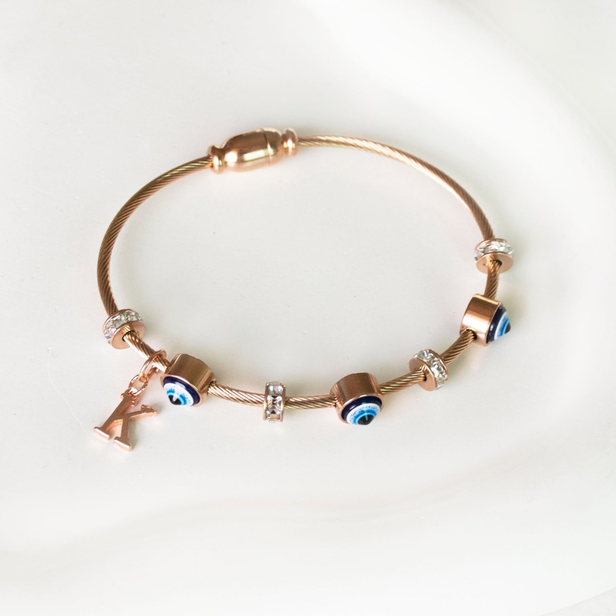 Classic Evil Eye With Personalized Initial - Upakarnaproduct_type