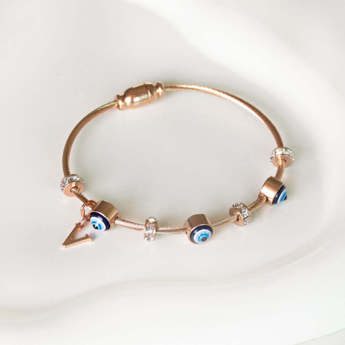 Classic Evil Eye With Personalized Initial - Upakarnaproduct_type