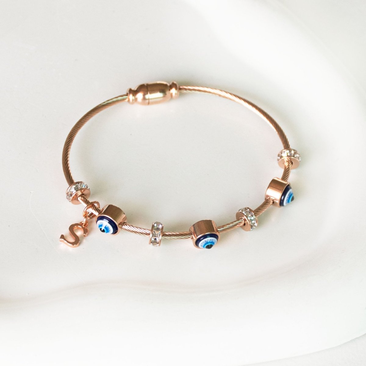 Classic Evil Eye With Personalized Initial - Upakarnaproduct_type