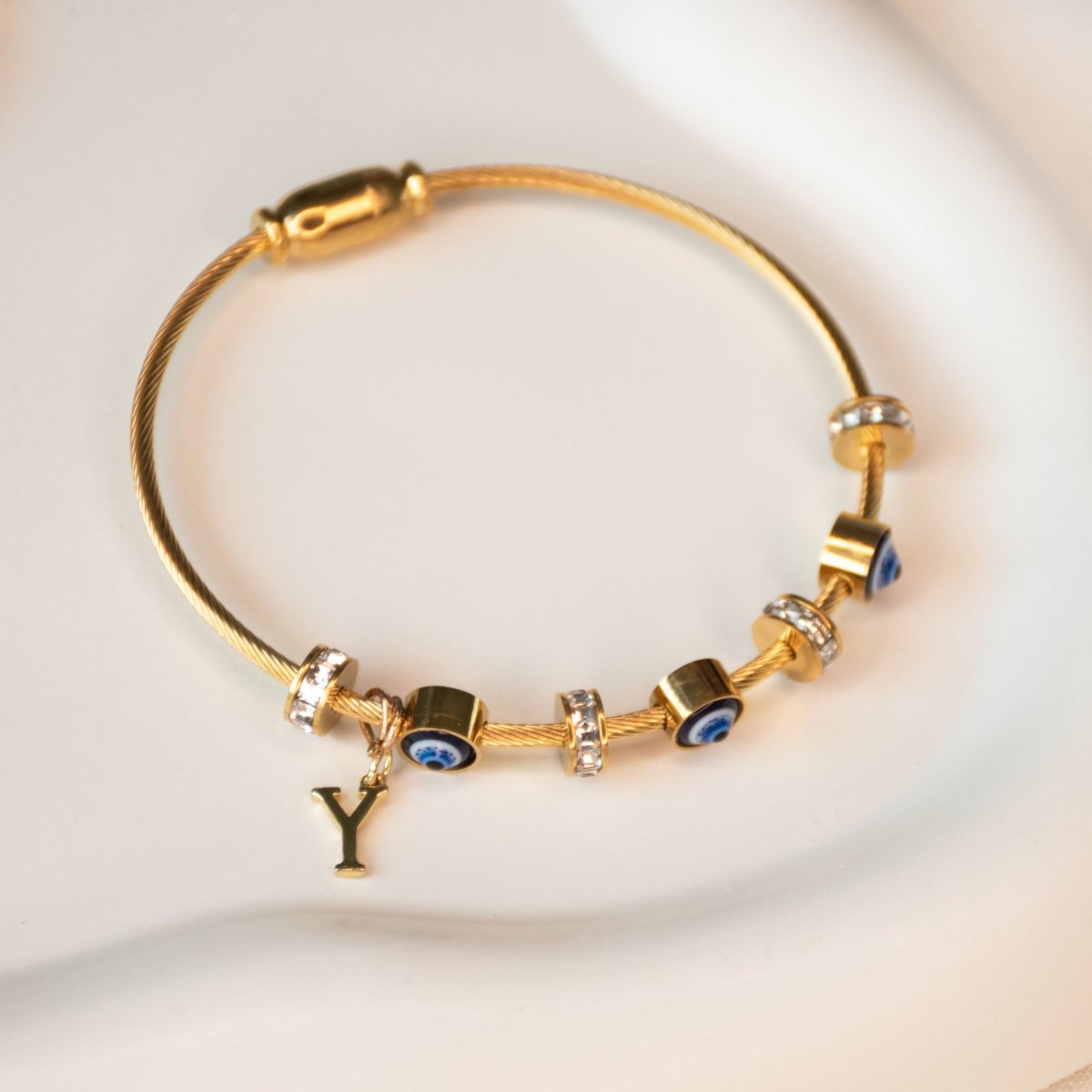 Classic Evil Eye With Personalized Initial - Upakarnaproduct_type