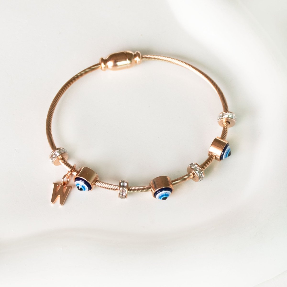 Classic Evil Eye With Personalized Initial - Upakarnaproduct_type