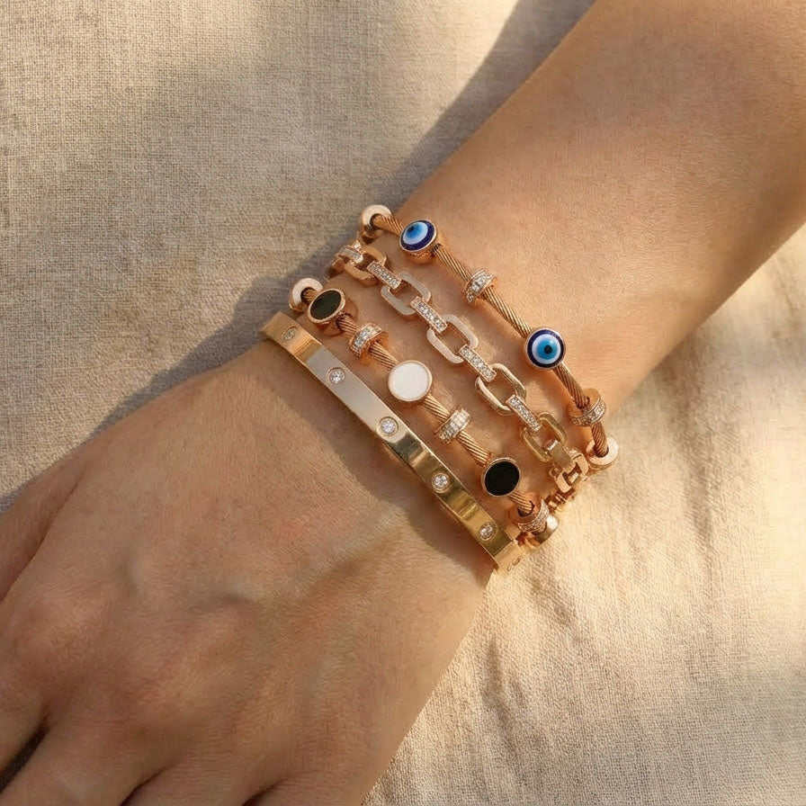 Classic Rosegold Bangle Stack - Upakarnaproduct_type
