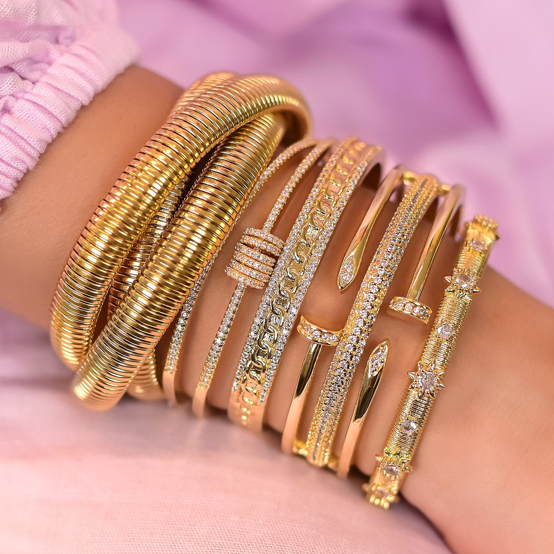 Crochet Studded Dainty Bangle - Upakarnaproduct_type