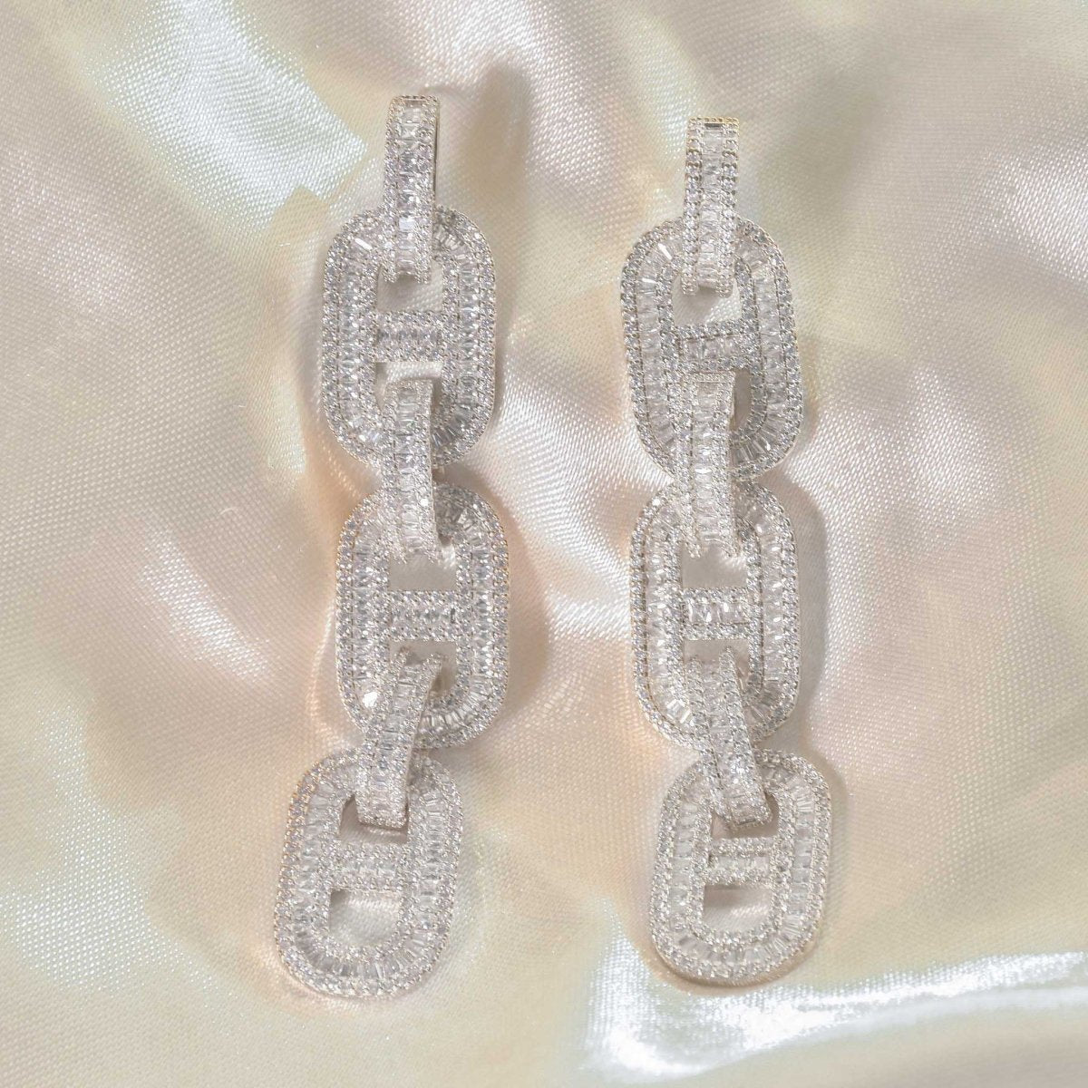 Crystal Chain Cascade Earrings - Upakarnaproduct_type