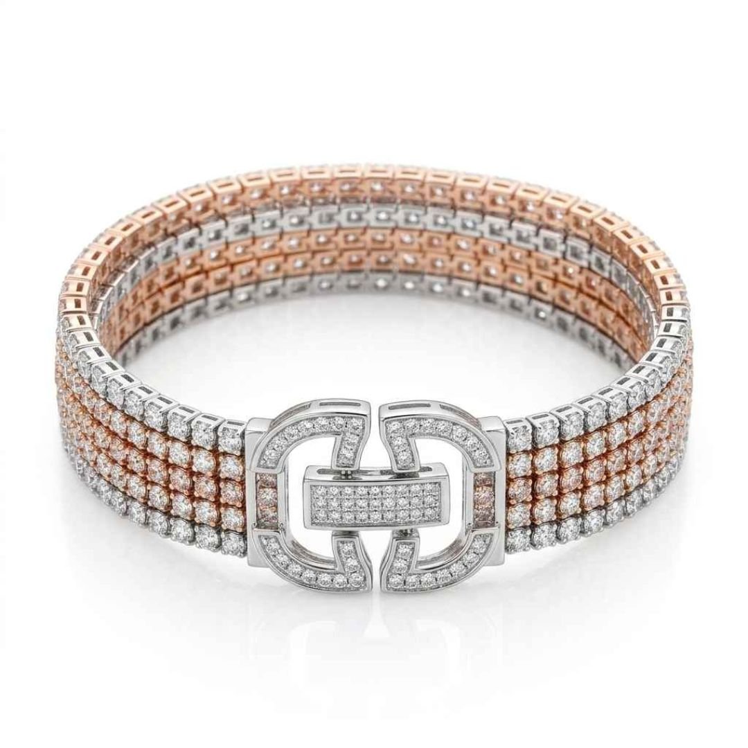 Crystal Clasp Tennis Bracelet - Upakarnaproduct_type