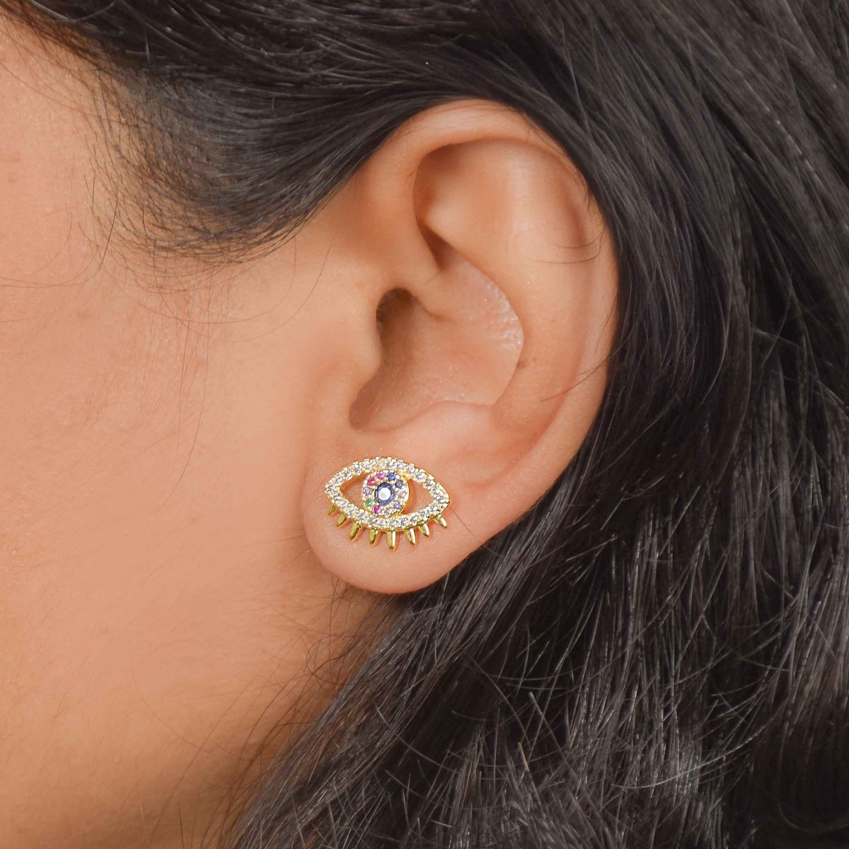 Crystal Evil Eye Earring - Upakarnaproduct_type