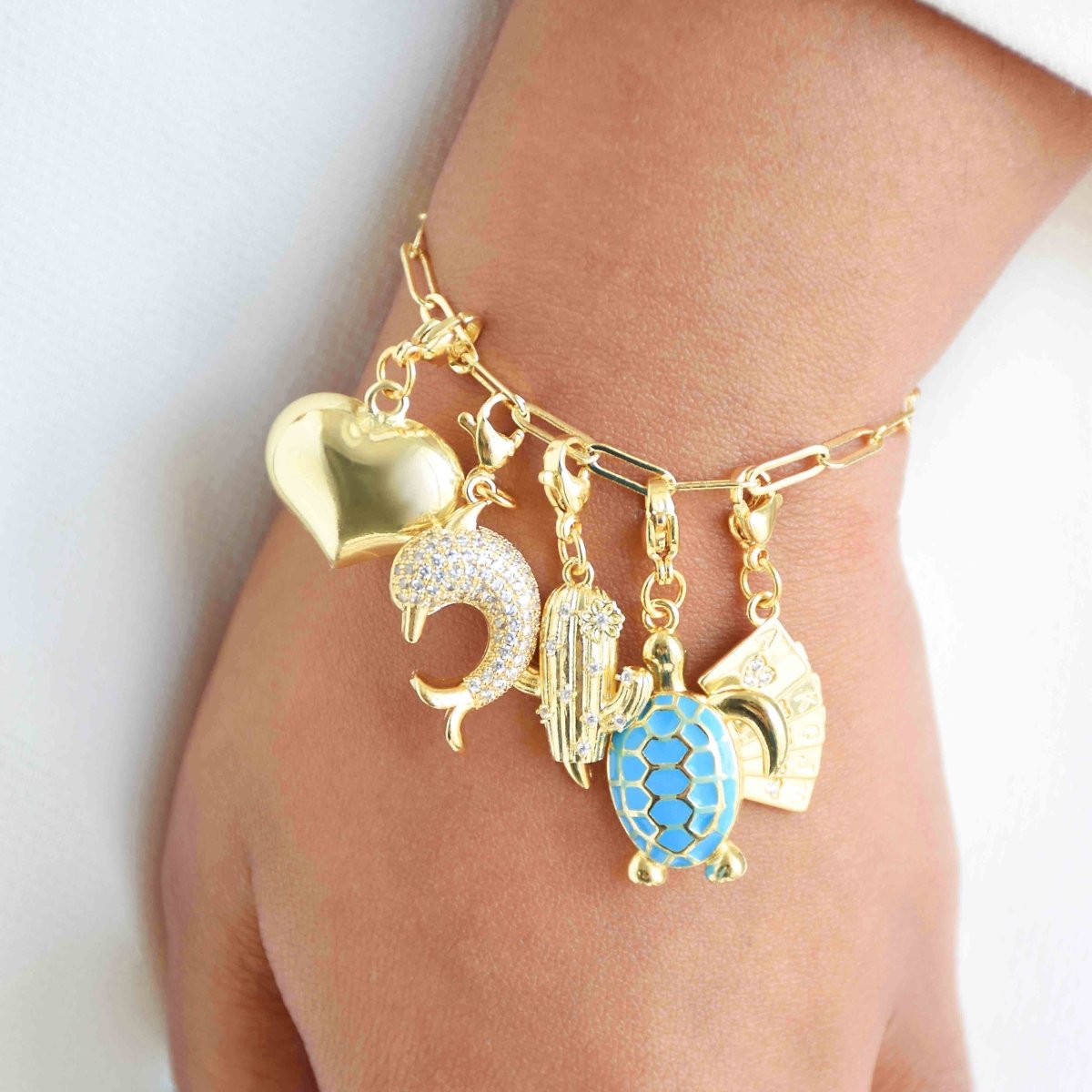 Custom Link Chain Bracelet / Necklace | Build Your Own Charm Story - Upakarnaproduct_type