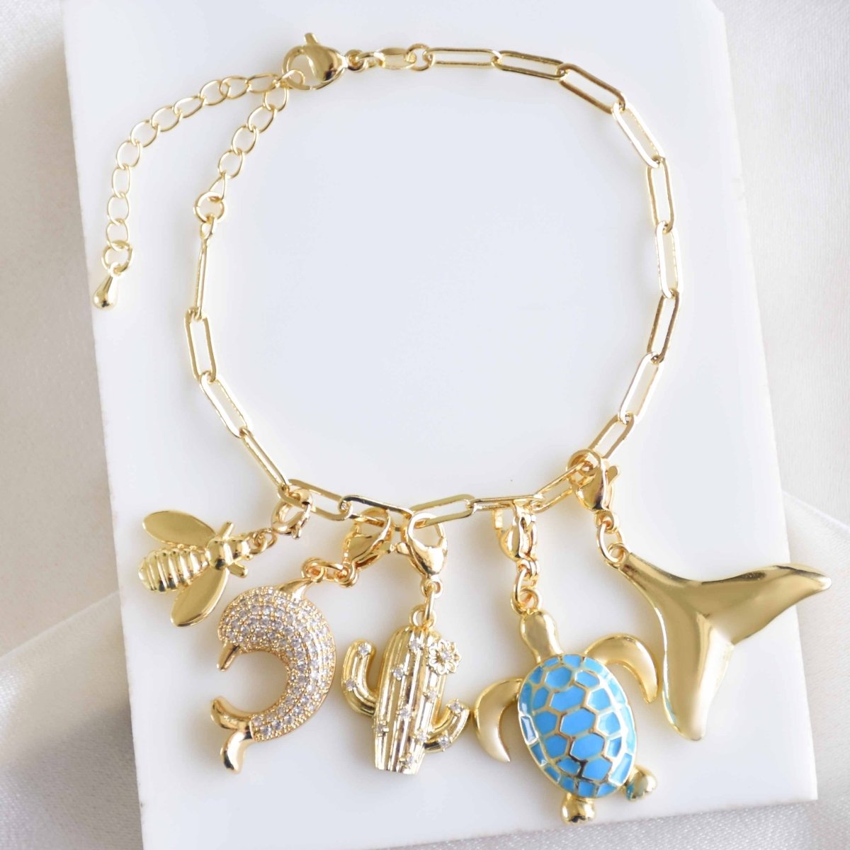 Custom Link Chain Bracelet / Necklace | Build Your Own Charm Story - Upakarnaproduct_type