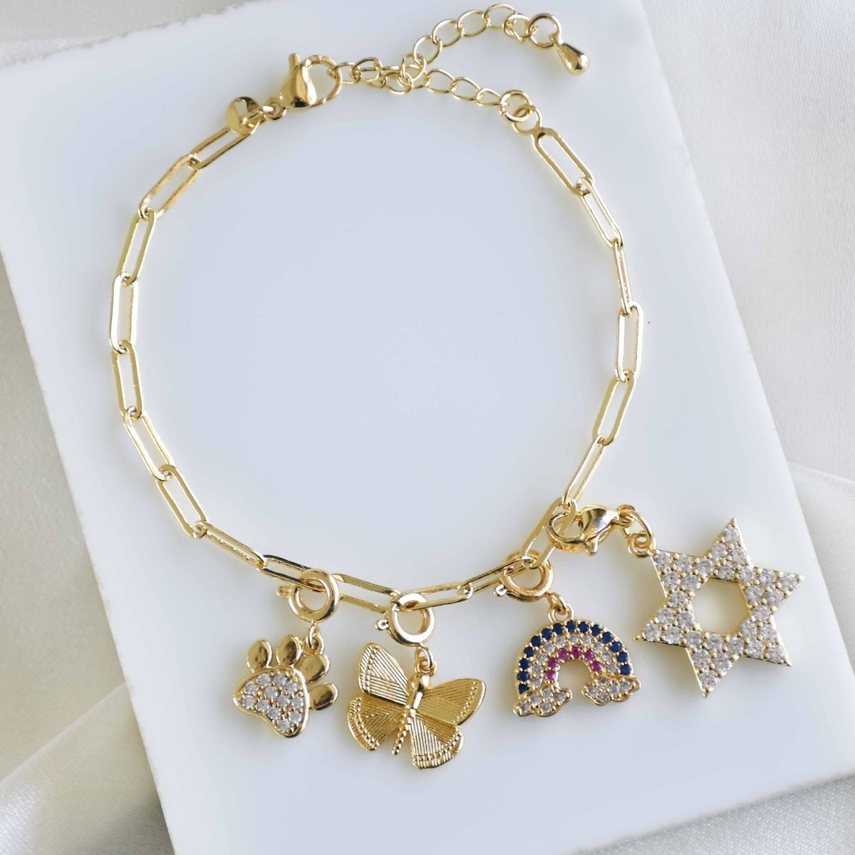 Custom Link Chain Bracelet / Necklace | Build Your Own Charm Story - Upakarnaproduct_type
