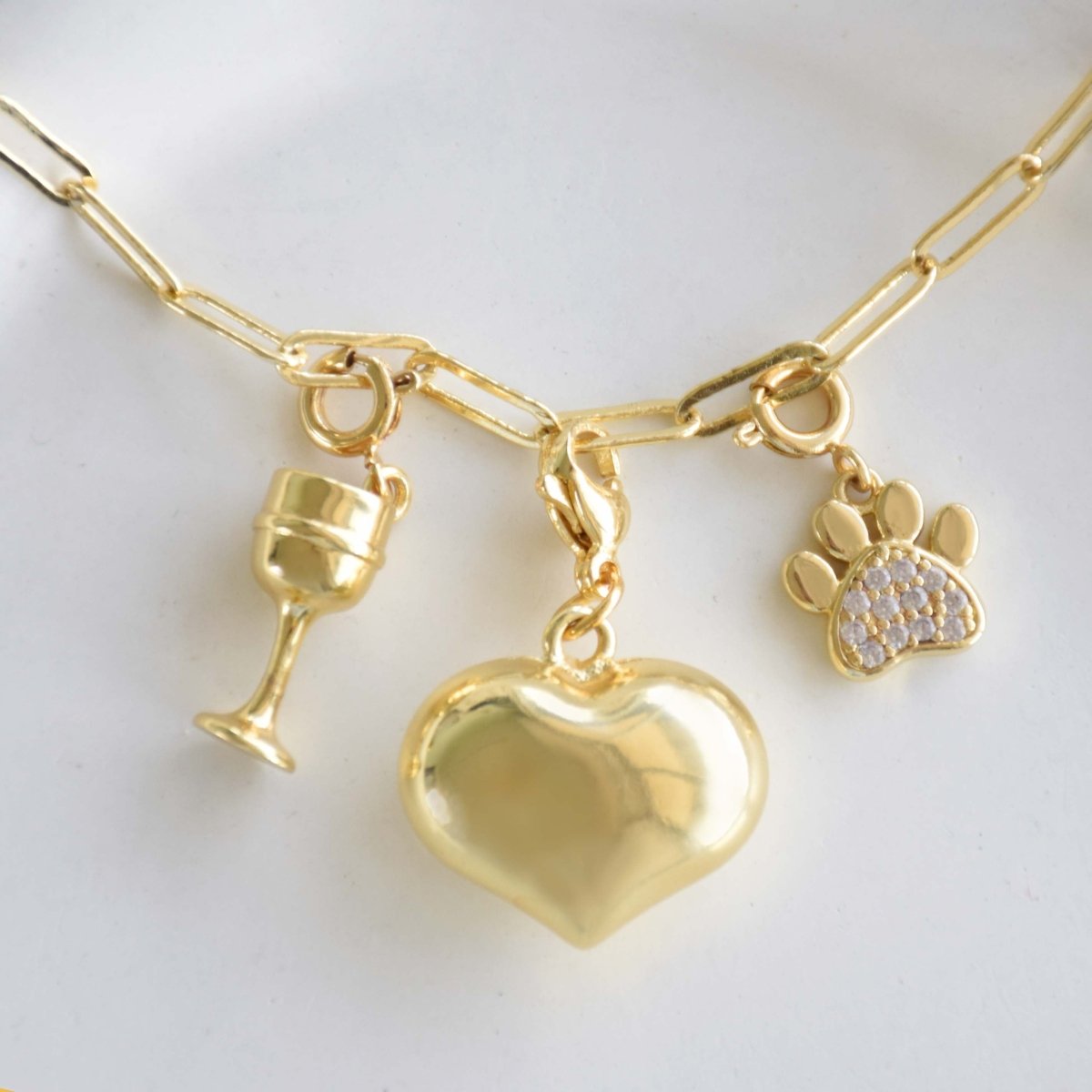 Custom Link Chain Bracelet / Necklace | Build Your Own Charm Story - Upakarnaproduct_type