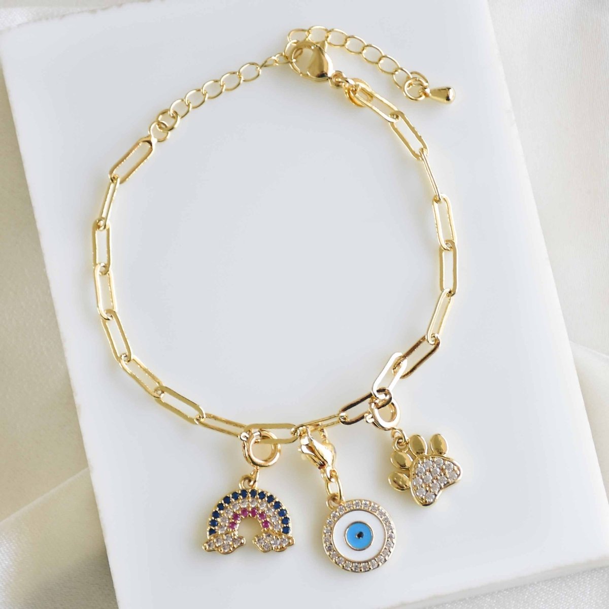 Custom Link Chain Bracelet / Necklace | Build Your Own Charm Story - Upakarnaproduct_type
