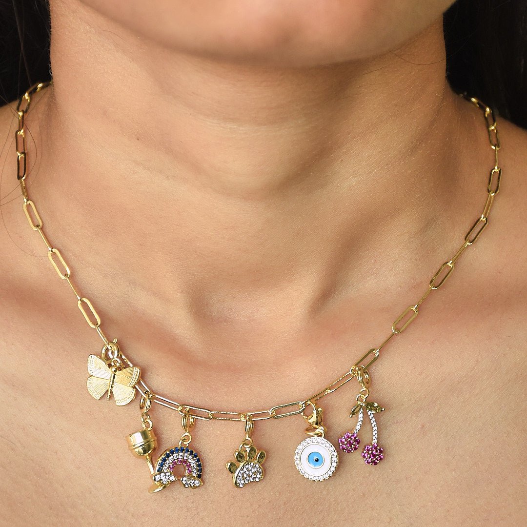 Custom Link Chain Bracelet / Necklace | Build Your Own Charm Story - Upakarnaproduct_type