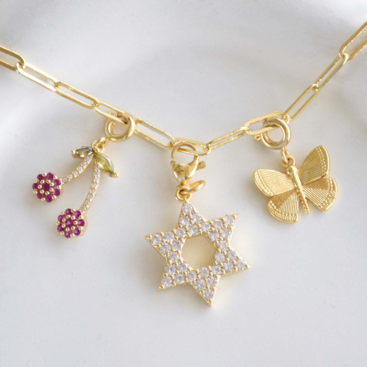 Custom Link Chain Bracelet / Necklace | Build Your Own Charm Story - Upakarnaproduct_type