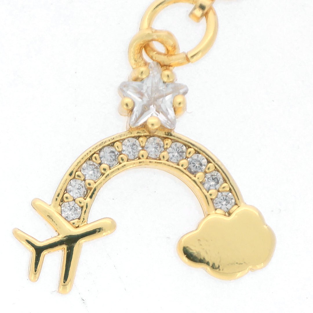 Custom Name Necklace with Charms | Gold Finish Pendant for Women & Teens - Upakarnaproduct_type