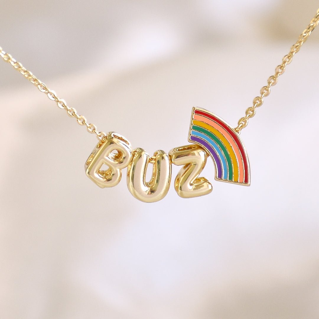Cute Name Charms Necklace | Custom Letter & Symbol Chain - Upakarnaproduct_type