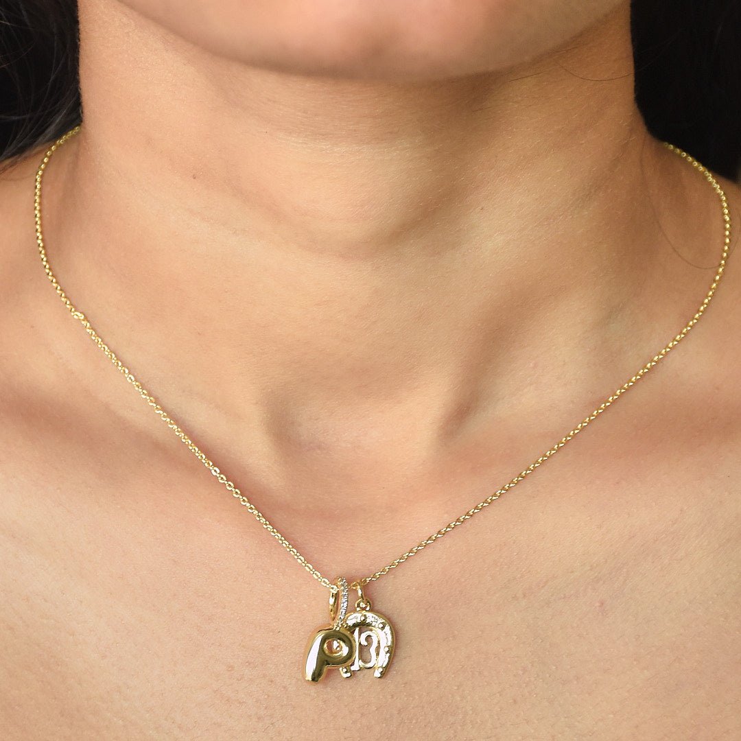 Dainty Alphabet Charm Necklace | Personalised Dangling Initial Pendant - Upakarnaproduct_type