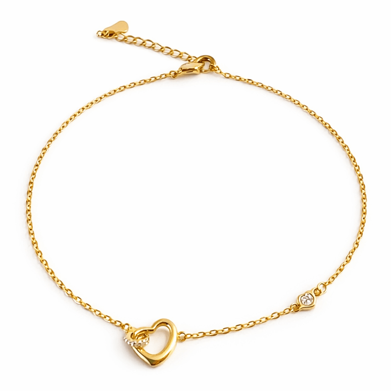 Dainty Heart Anklet - Upakarnaproduct_type