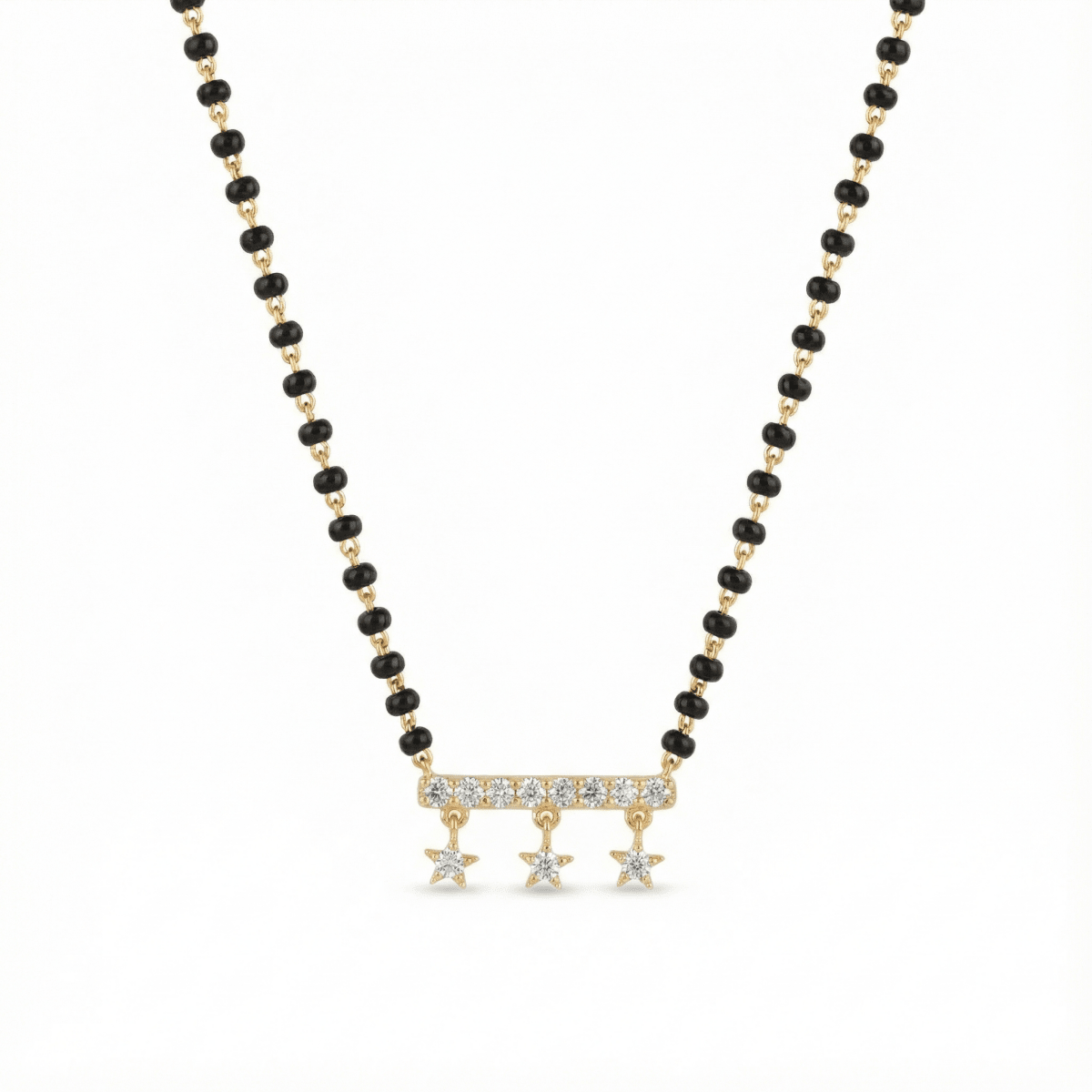 Diamond Star Bar Mangalsutra Necklace - Upakarnaproduct_type
