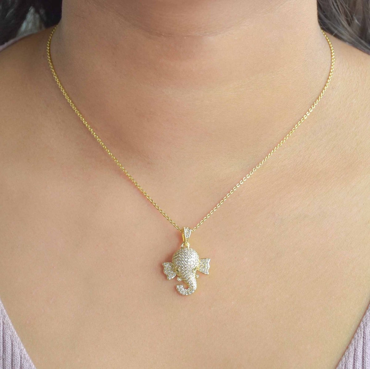 Divine Ganesha Pendant Necklace - Upakarnaproduct_type