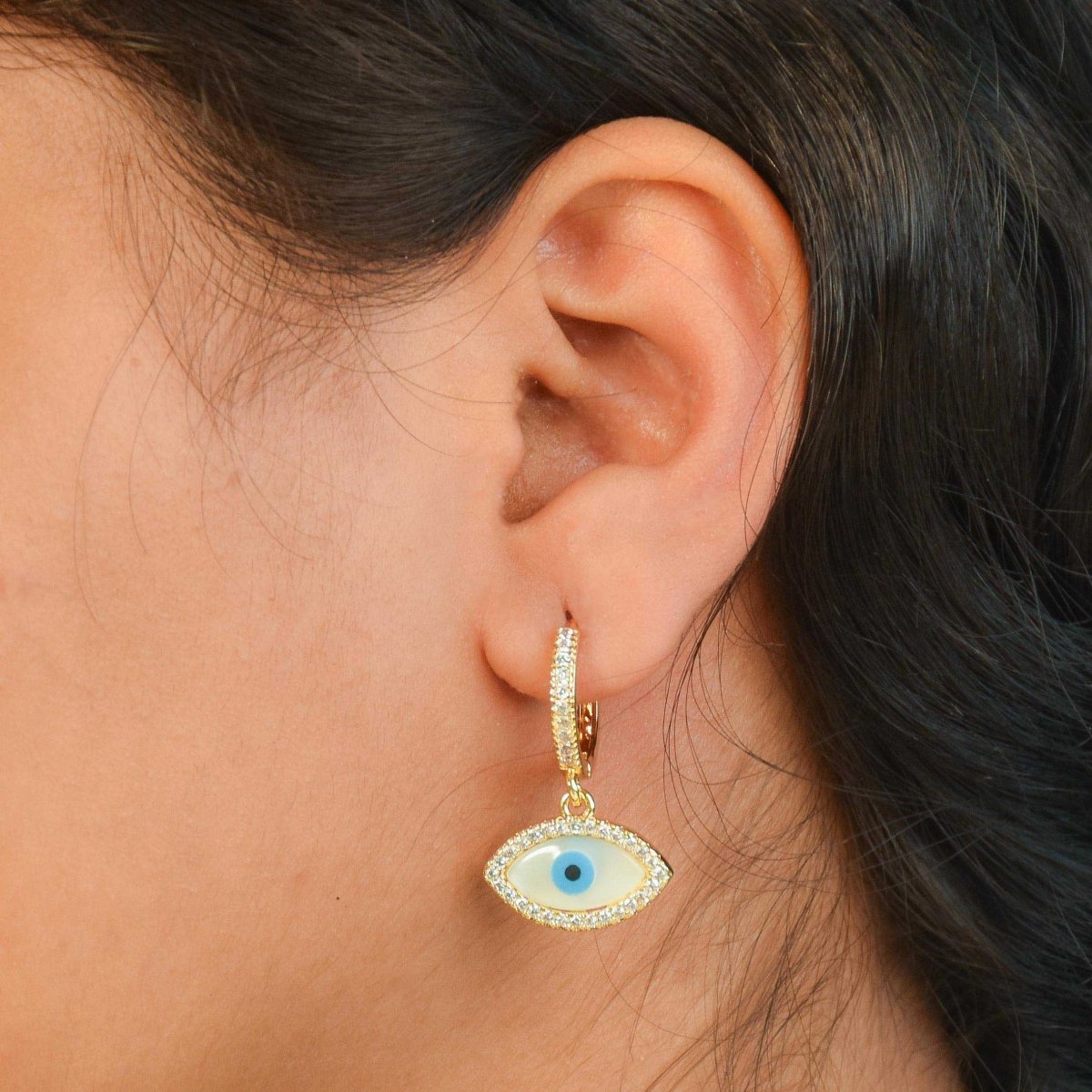 Elite Evil Eye Drop Earring - Upakarnaproduct_type