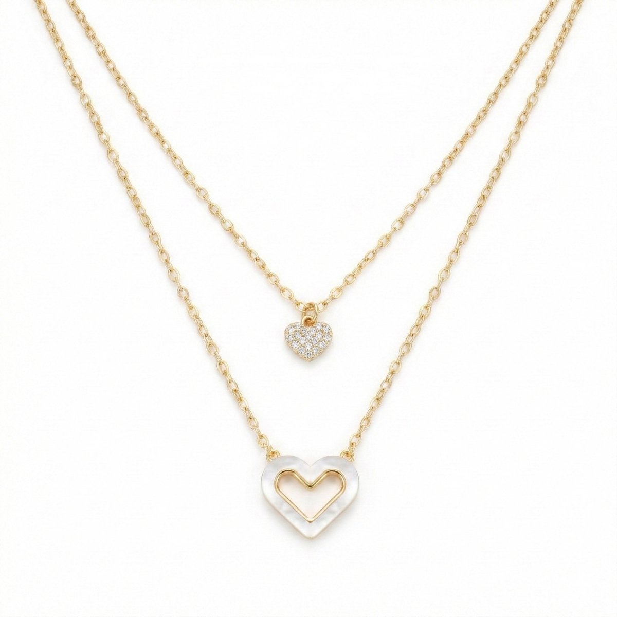 Elite Heart Layered Necklace - Upakarnaproduct_type