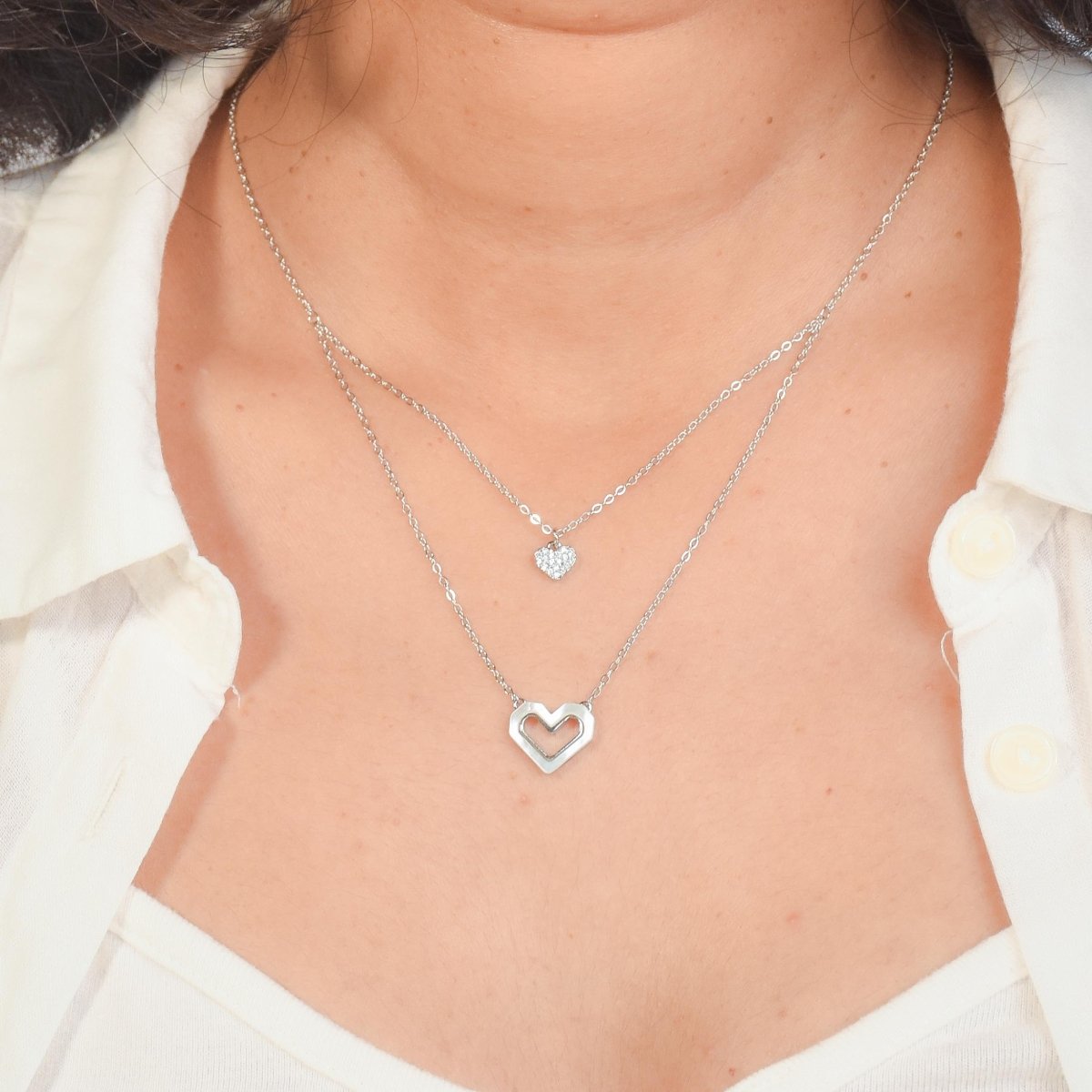 Elite Heart Layered Necklace - Upakarnaproduct_type