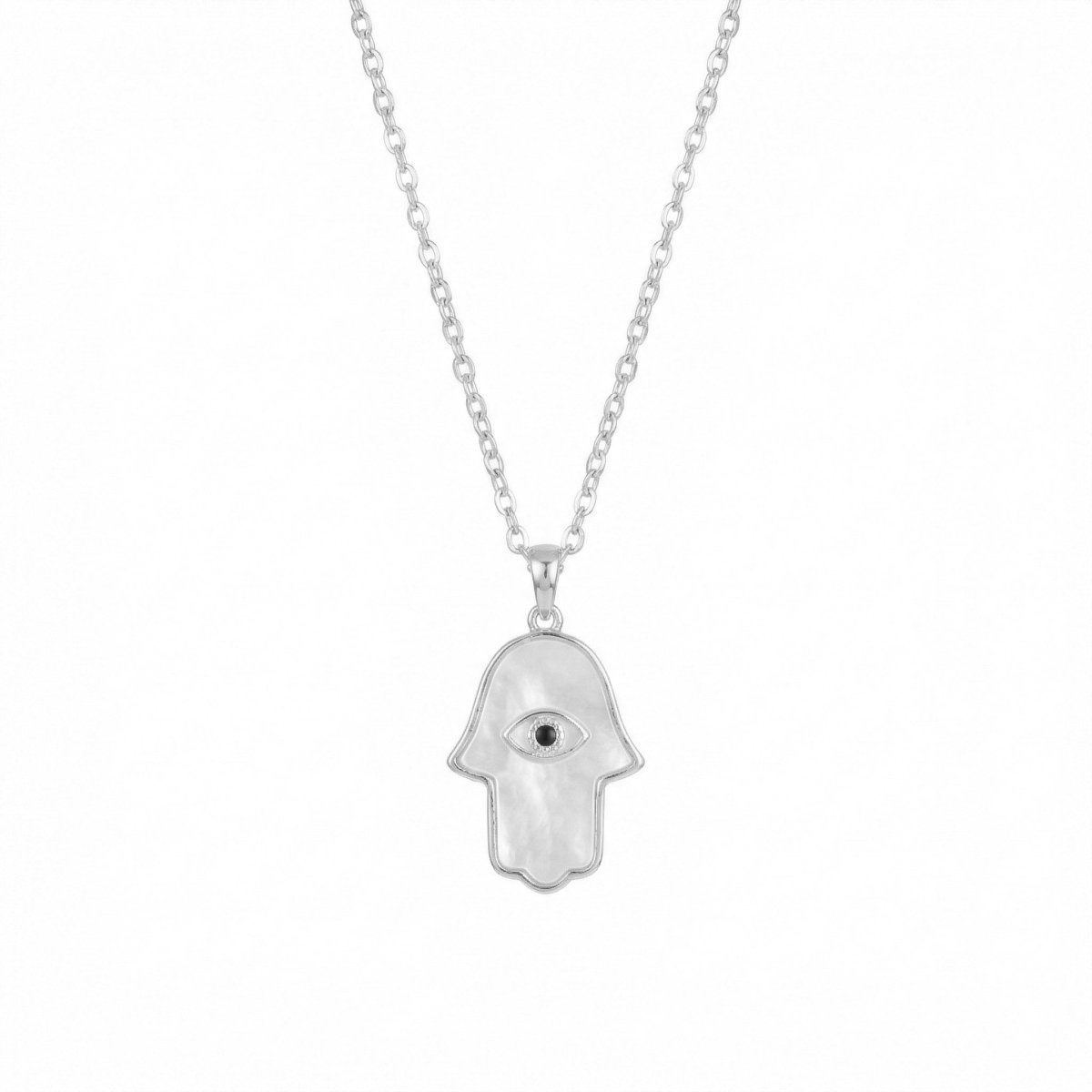 Enamel Hamsa Pendant Necklace - Upakarnaproduct_type