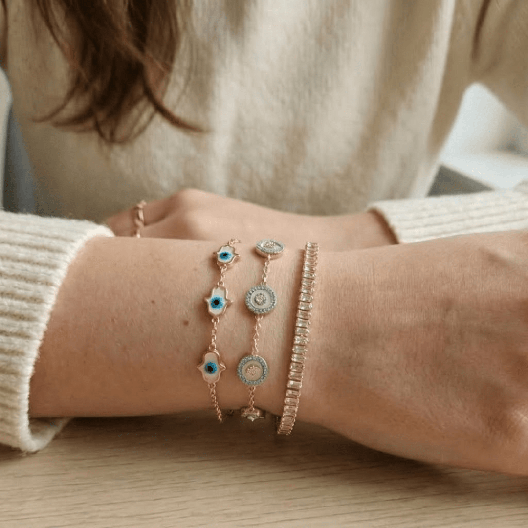 Evil Eye Charm Bracelet Stack - Upakarnaproduct_type